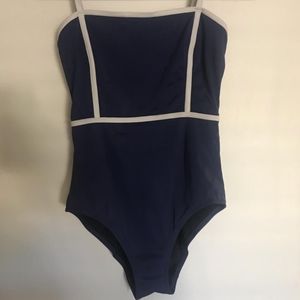 Anthropology swimming suit, navy blue, small